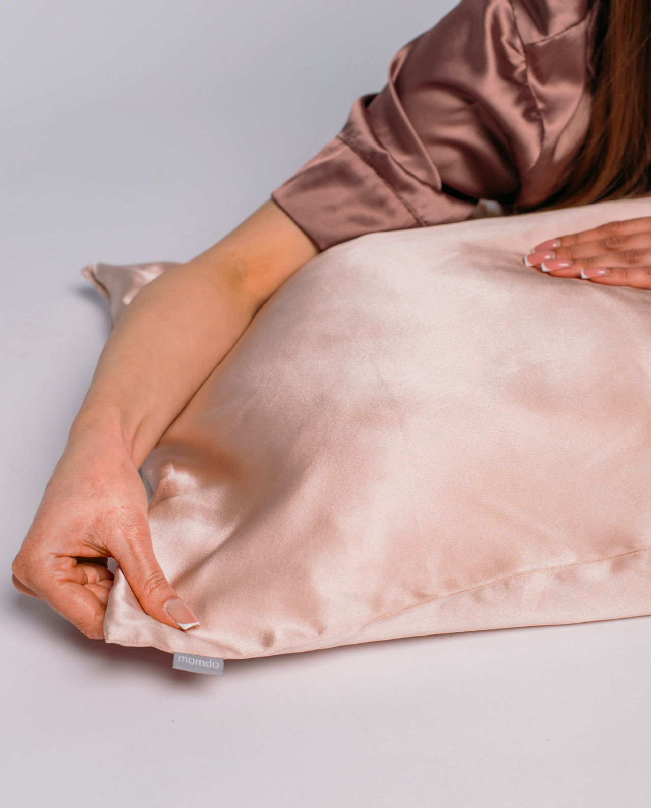 Шовкова наволочка Беж - Зображення 2